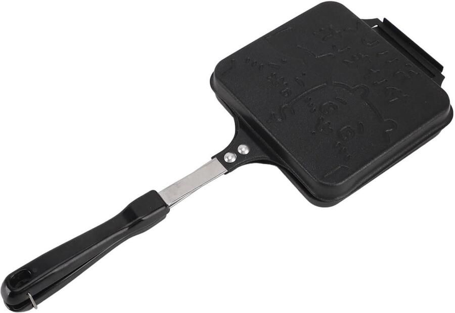 Sandwichgrill Pan Panini Maker Ontbijt Maken Dubbelzijdig Grillen Aluminiumlegering Zwart