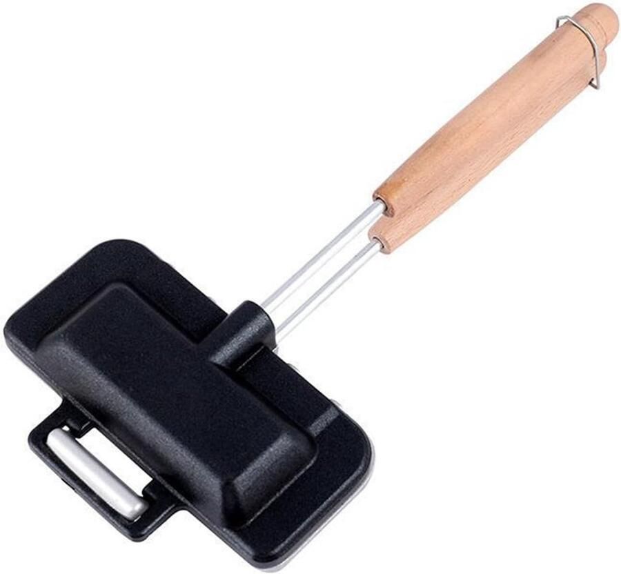 Sandwichmaker Broodjespan Snel Ontbijt Afneembaar Handvat 14 cm Zilver
