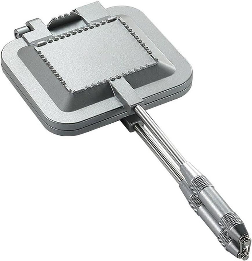 Sandwichmaker Broodrooster pan Snelle maaltijden Dubbelzijdig koken 585 Gram Zilver