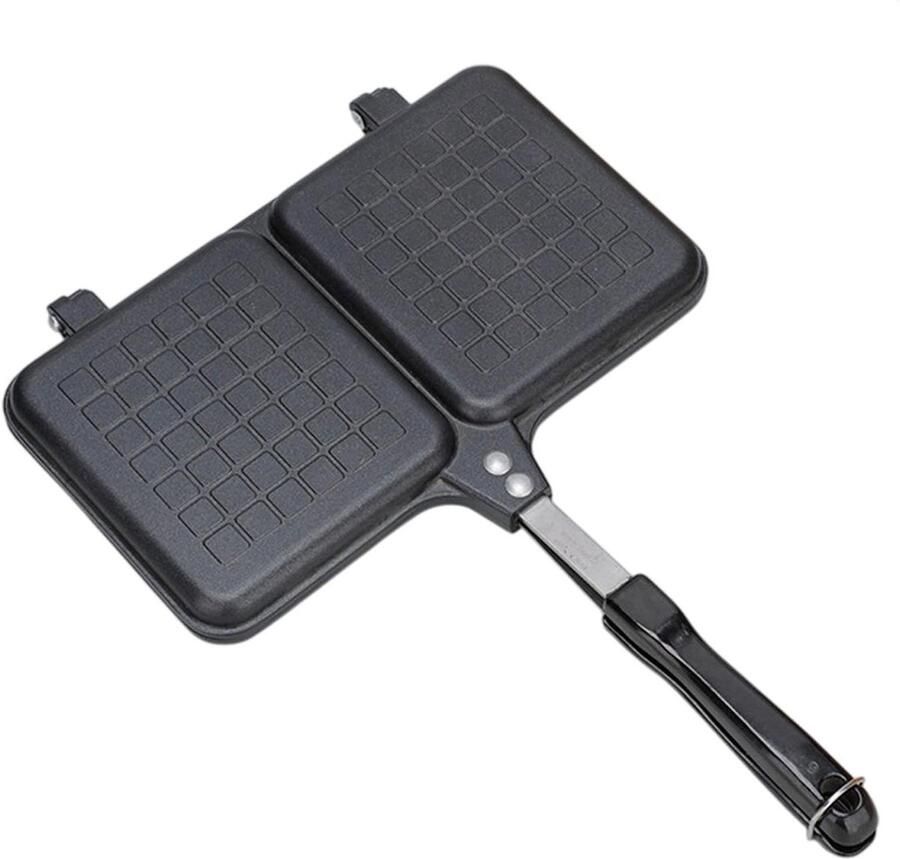 Sandwichmaker Dubbel Panelen Tosti IJzer Panini Grill Warme Broodjes Maken Hittebestendig Handvat 36 x 25 cm