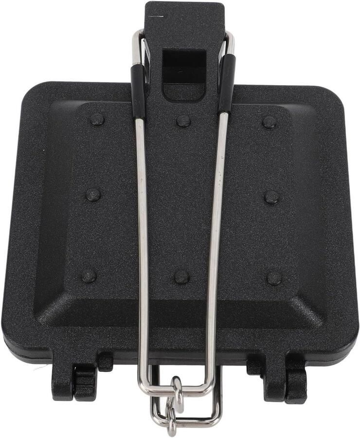 Sandwichmaker Dubbelzijdig Tosti Apparaat Kamperen Buiten Dubbele Verwarming 20x15x5 cm Zilver