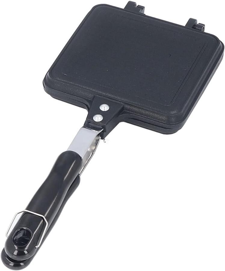 Sandwichmaker Grillpan Tosti Lunch Maken Afneembaar Ontwerp Niet Gespecificeerd Zwart