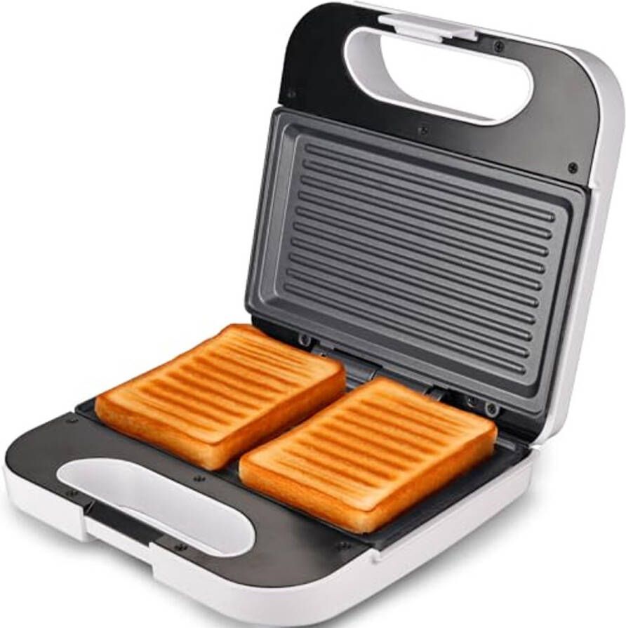 Sandwichmaker met Grill voor 2 Broodjes Antislip Anti-aanbaklaag 750W Vermogen