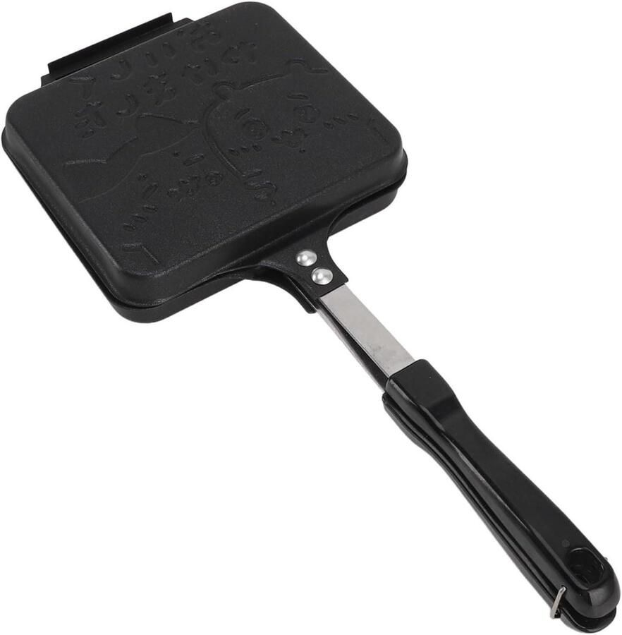 Sandwichmaker Pan Tosti Grill Pan Snelle Ontbijtjes Maken Dubbelzijdig Antiaanbak Niet gespecificeerd Zwart