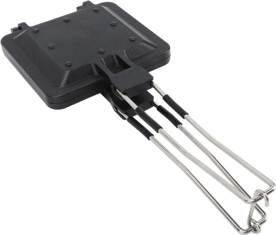 Sandwichmaker Pan Tosti-ijzer Gietijzer Ontbijt Maken Antiaanbaklaag 19 x 15 x 5 cm Zwart