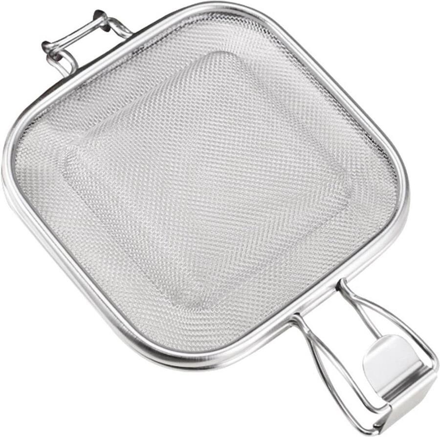 Sandwichmaker Roestvrij Staal Toastgereedschap Oven Broodjes Bakken Snelle Warmteverdeling 26.5 x 16 cm Rood - Foto 1