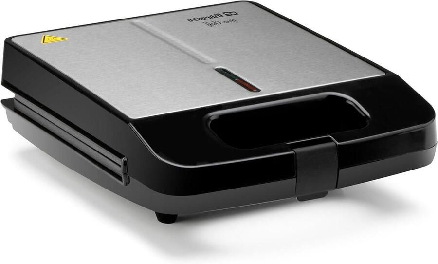 Sandwichmaker Tosti-apparaat Broodrooster Snelle Snacks Maken 4 Hele Sandwiches 1400 W Zilverkleurig