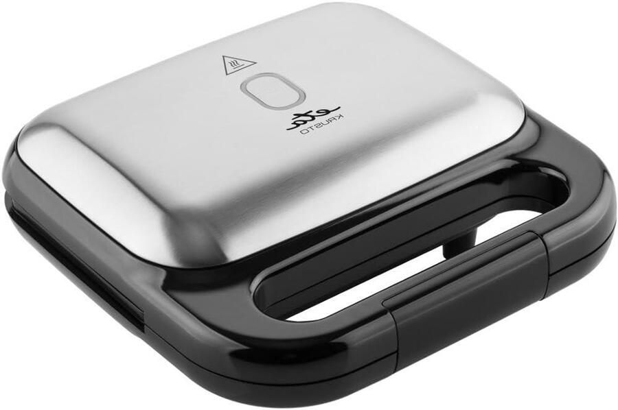 Sandwichmaker Tosti apparaat Snacks Maken Antiaanbakplaten 2 sandwiches Zwart RVS