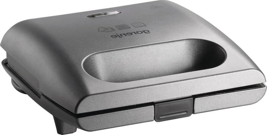 Sandwichmaker Tosti Apparaat Snel Tosti's Maken Antiaanbaklaag 23.5 x 23.1 x 9.5 cm Grijs