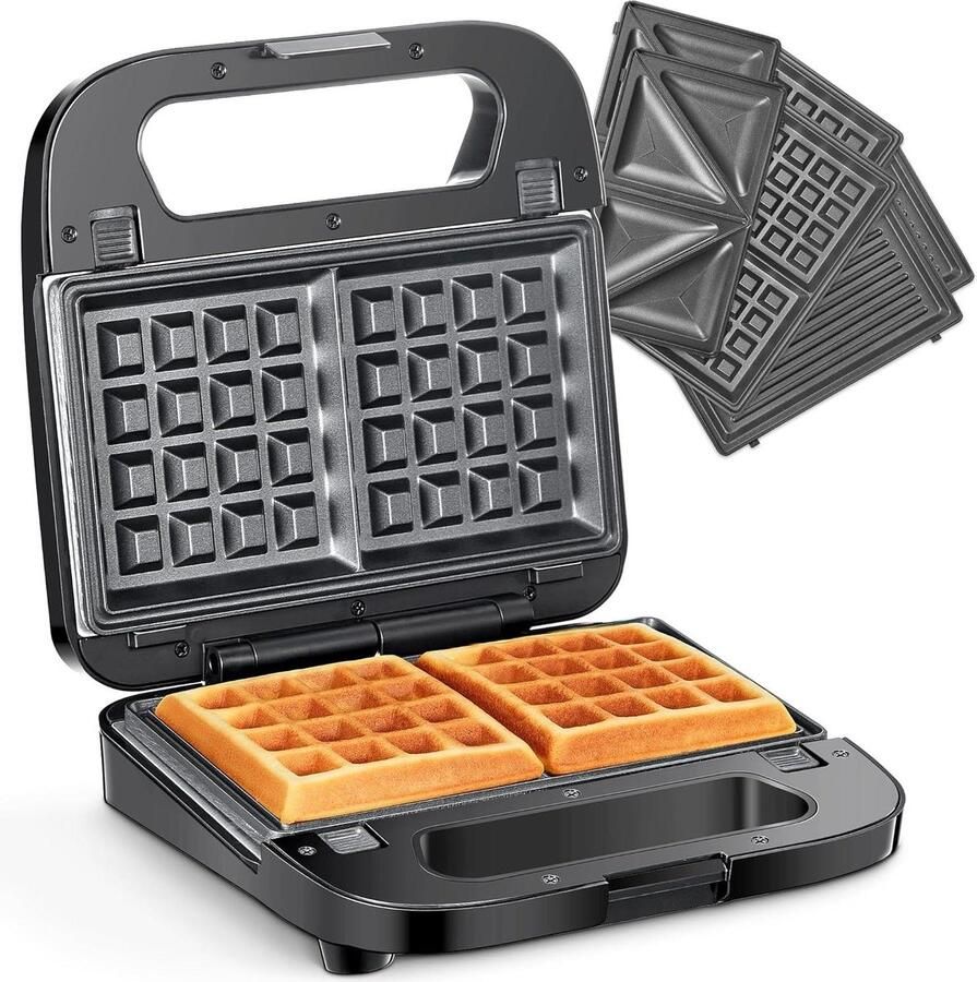 Sandwichmaker Tosti Apparaat Snelle Lunch Maken Compact Design 4.9 ponden Zilver
