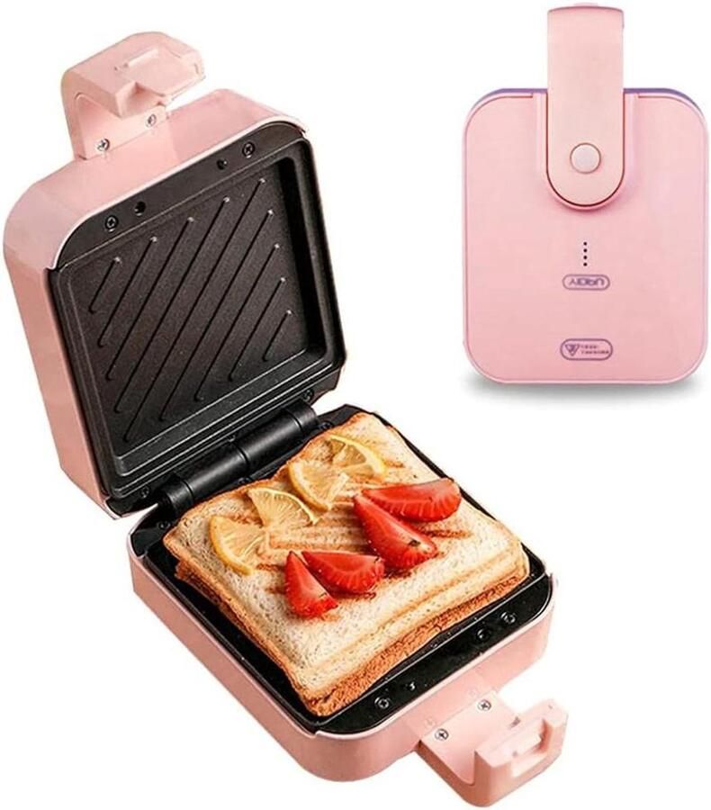 Sandwichmaker Tosti apparaat Snelle lunches Dubbelzijdig verwarmen Compact formaat Multicolor