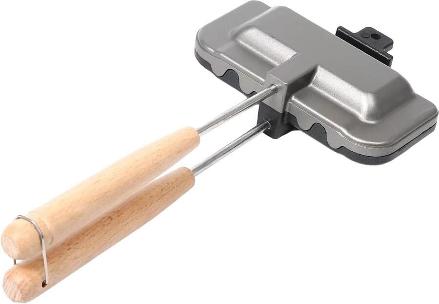 Sandwichmaker Tosti-ijzer Panini-grill Ontbijt maken Dubbelzijdig koken 22 x 15 x 5 cm Zilver