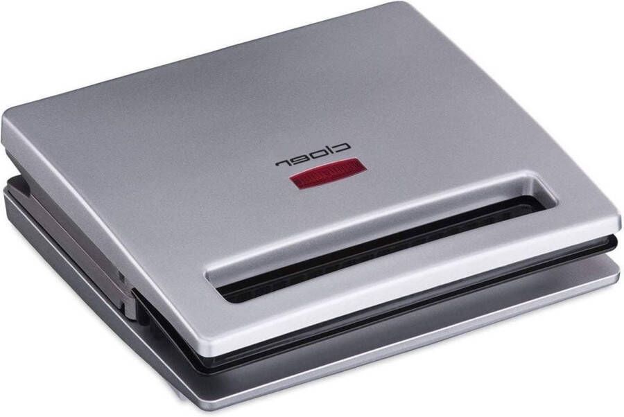 Sandwichmaker voor 2 sandwiches diagonaal gesneden 900 W handgreepvergrendeling Kontrolelampje zilver