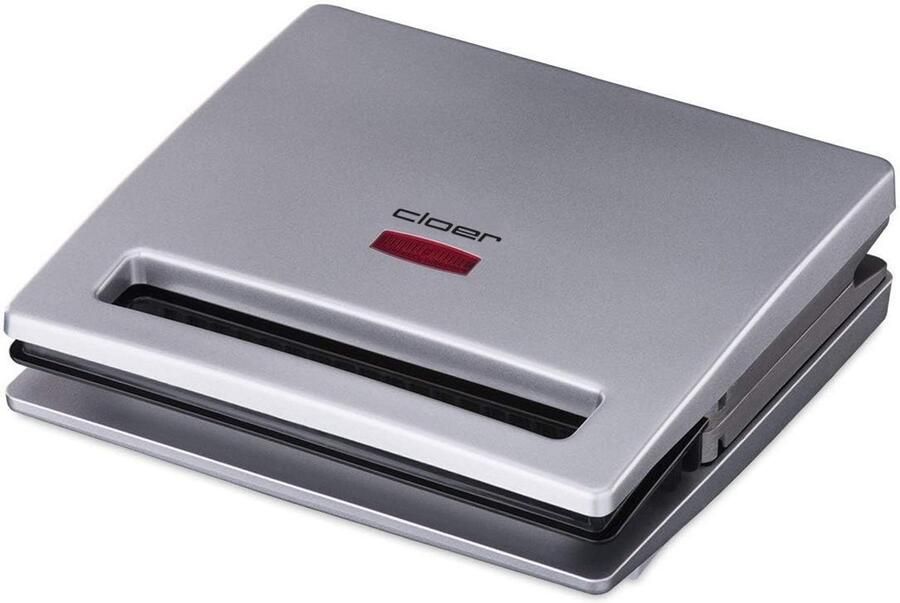 Sandwichmaker voor 2 sandwiches met antiaanbaklaag en 3-traps greepvergrendeling