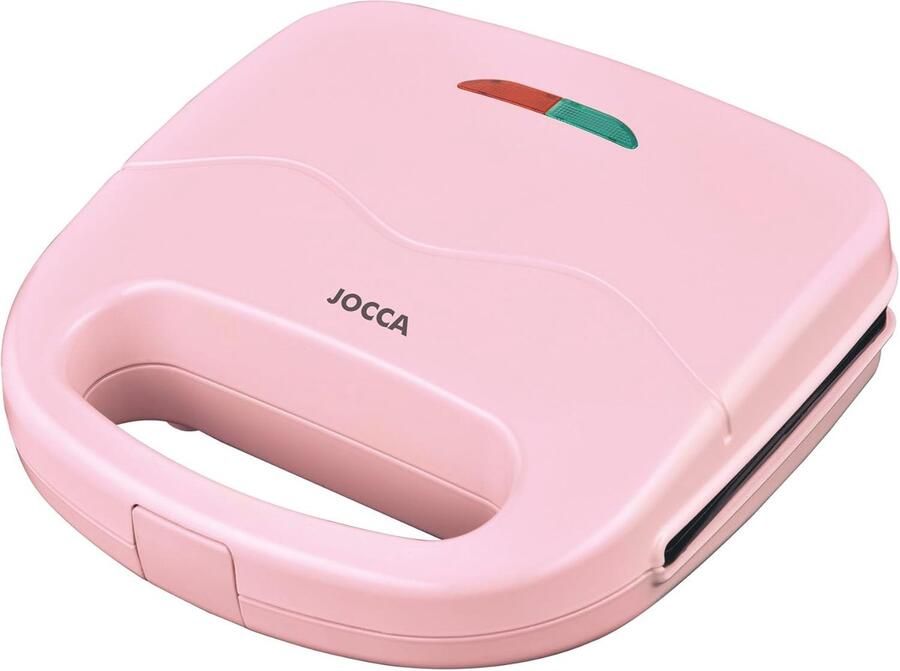 Sandwichmaker voor 2 Sneetjes met Antiaanbaklaag en Lichte Indicatoren Roze Grillbroodrooster