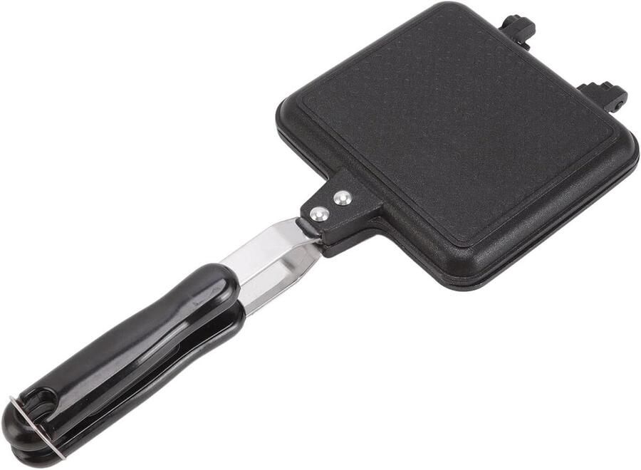 Dubbelzijdige Koekenpan Panini Maker Sandwiches Maken Antiaanbaklaag 36.7 x 17.1 cm rood