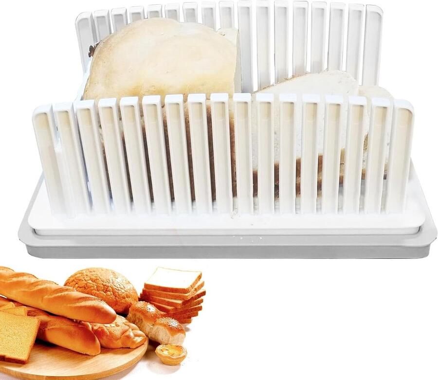 Sandwichsnijder Vleessnijder Gelijkmatig Snijden Verstelbare Dikte 33.5 cm Lengte Wit