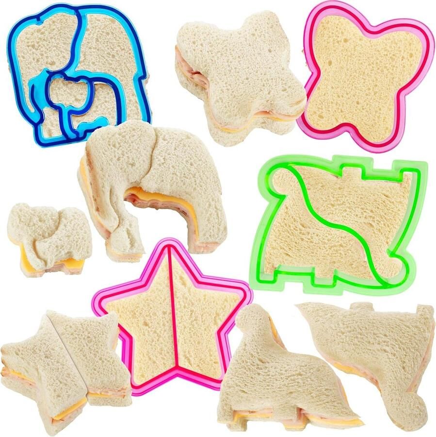 Sandwichsnijders Broodsnijders Brood Versieren Leuke Designs 4 stuks Multicolor