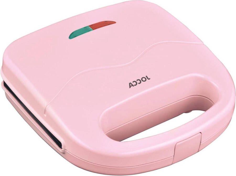 Sandwichtbroodrooster voor 2 sneetjes Sweet Pink grillplaten antiaanbaklaag lichtgevende indicatoren roze broodrooster grillbroodrooster sandwichtbroodrooster met anti-aanbaklaag