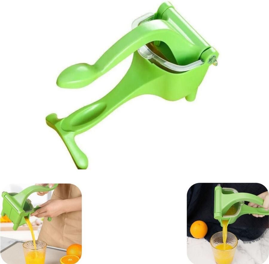 Sapcentrifuge Citruspers Handmatige sapmaker Tomatensapmaker Met handvat Afneembaar Keukenaccessoires Geschikt voor keuken restaurant (groen 22*10cm)