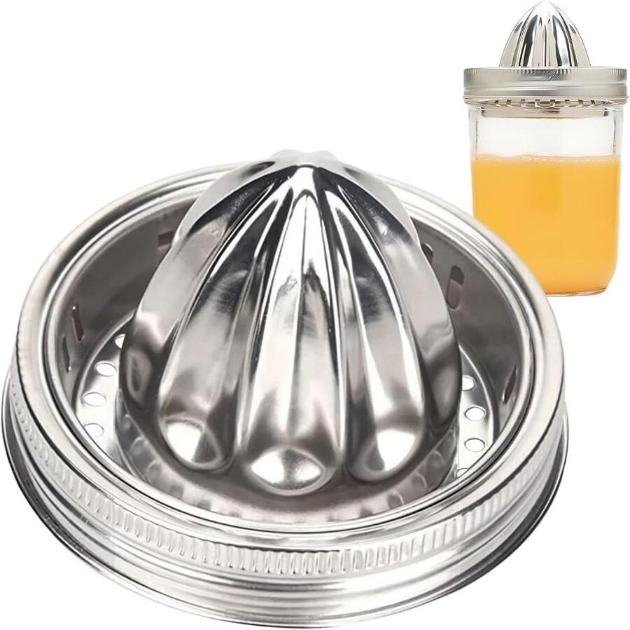 Sapcentrifuge Deksel Citruspers Opzetstuk Vers Sap Maken Lekvrij Ontwerp 8.6x6.5cm Zilver