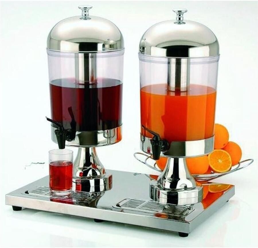 Sapcentrifuge Dubbel Professionele Juicer Horeca Gebruik Roestvrij Staal 36x52x55 cm Zilver