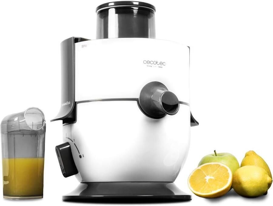 Sapcentrifuge Fruitpers Gezond Sap Maken Titanium Gecoate Schijf XL Inlaatkanaal Wit