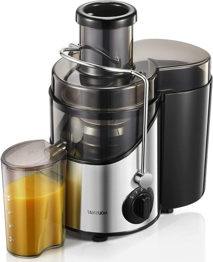 Sapcentrifuge Fruitsap maker Gezonde sappen maken 3 snelheden instelbaar 450 ml Zilver