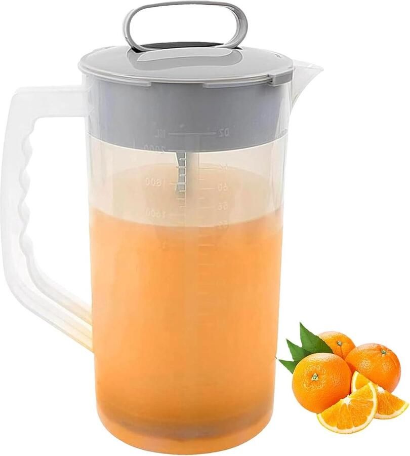 Sapcentrifuge Mengkan Drankdispenser Kan Dranken Mengen Lekvrij Deksel 2000 ml Veelkleurig