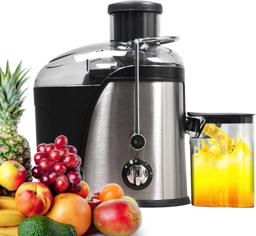 Sapcentrifuge Slow Juicer Sapcentrifuge Groente en Fruit Grote Vulopening 8 CM 400 Watt Ingebouwde Schuimscheider