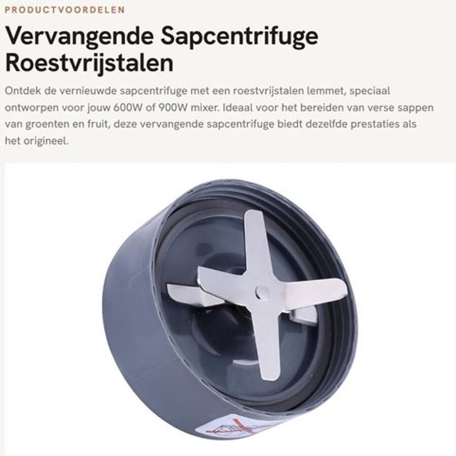 Sapcentrifuge Vervangend Roestvrijstalen Lemmetbasis Geschikt voor 600 900W Mixer Siliconen Afdichtring Praktische Keuken Accessoire Blenderaccessoire - Foto 2