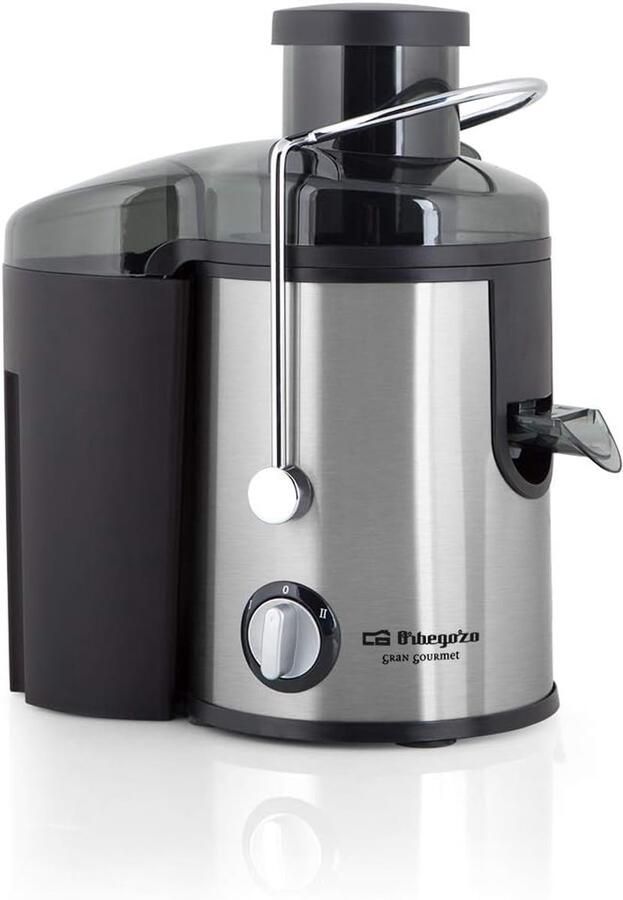 Sapcentrifuge voor groenten en fruit Roestvrij staal 65 mm brede opening 600 W Zwart