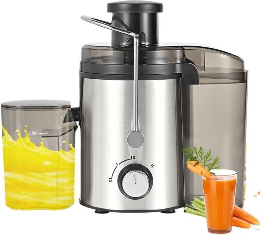 Sapcentrifuge voor groenten en fruit van roestvrij staal 800 W krachtig elegant design en gemakkelijk te reinigen verse en voedzame sappen sapcentrifuge groenten en fruit