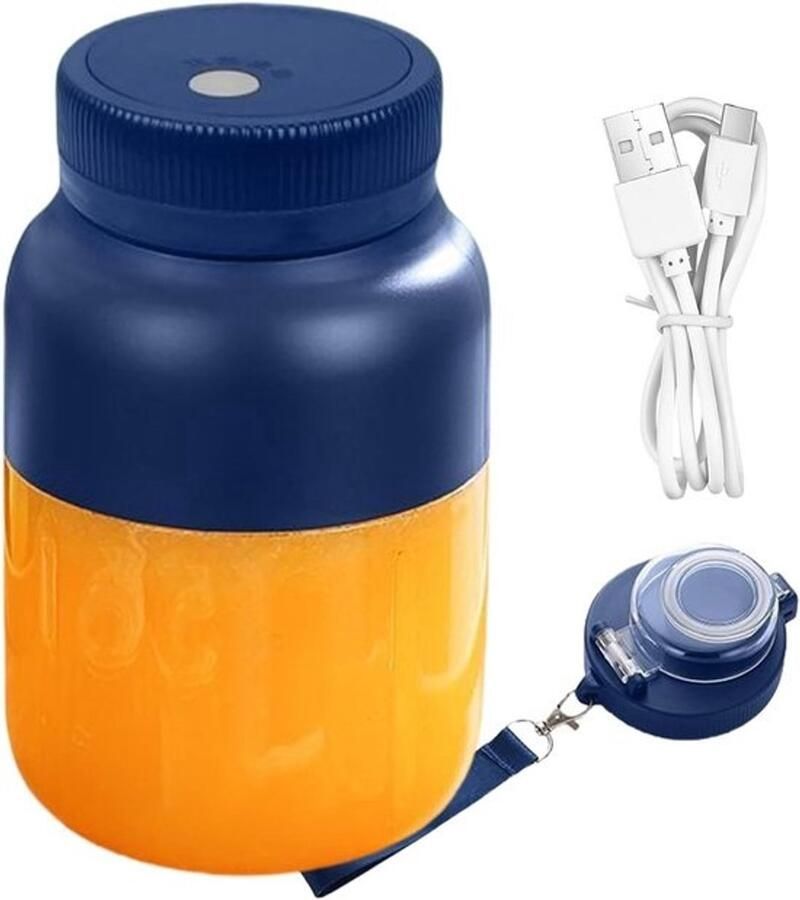 Sapmachine Citruspers Fruitpers Blender Gezond Sap Maken Draagbaar Oplaadbaar 800 ml Capaciteit