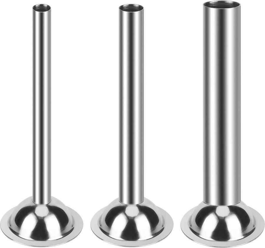 Sausage Filler Tubes 3pcs RVS Verschillende maten Voor eenvoudig worst vullen ShopVlot