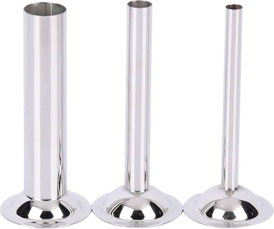 Sausage Filling Tubes 3pcs RVS Vulbuizen voor Handmatige of Elektrische Vleesmolen