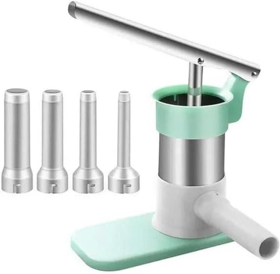 Sausage Maker Sausage Filler Sausage Filling Machine with 4 Filling Tubes Meat Filling Sausage Filling Tools Household Manual Vertical Sausage Maker Tool Set (Large Set)
