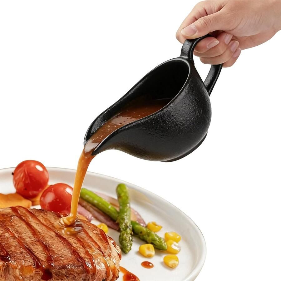 Sauskom van keramiek 250 ml met gladde handgreep kleine sauskom voor dressing braadsap en room ideaal voor diners restaurants en geschenken