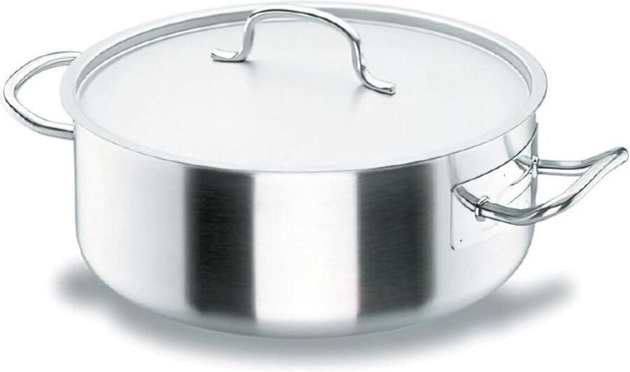 Sauspan Kookpan Braadpan Koken en Garen Thermodifuser Bodem Ø 32 cm Zilver