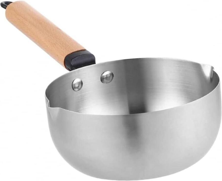 Sauspan Melkpan Noedelpan Koken en Verwarmen Snelle Gelijkmatige Warmteverdeling 22CM Diameter Zilver