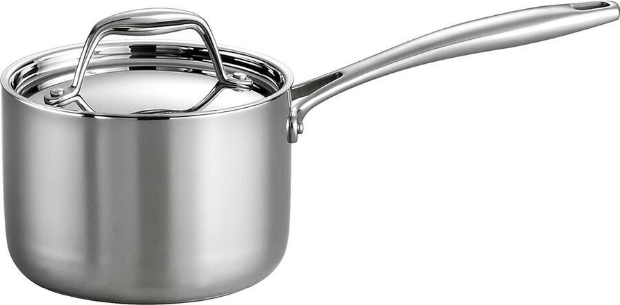 Sauspan met deksel Kookpan Kleine porties koken Tri-ply constructie 15 liter Roestvrij staal