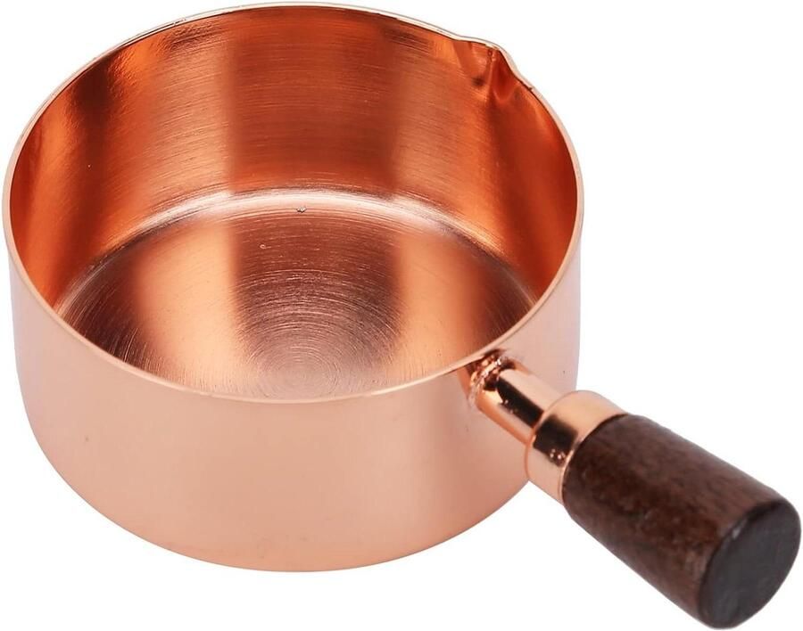 Sauspan met Houten Handvat Kleine Kookpan Kruidenpan Keuken Koken Roségouden Afwerking 1 2 Kop Rosé Goud