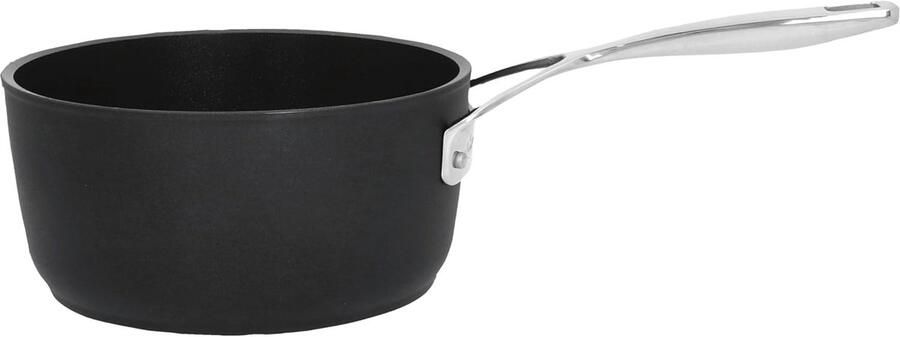 Sauspan Zonder Deksel Kookpan Koekenpan Dagelijks Koken Vijflaags Materiaal 18 cm Diameter Zwart