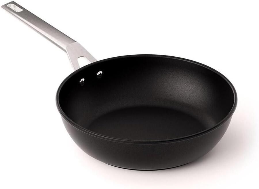 Sauté Pan Braadpan Koekenpan Gelijkmatig Koken Gietaluminium Duurzaam 28 cm Donkergrijs