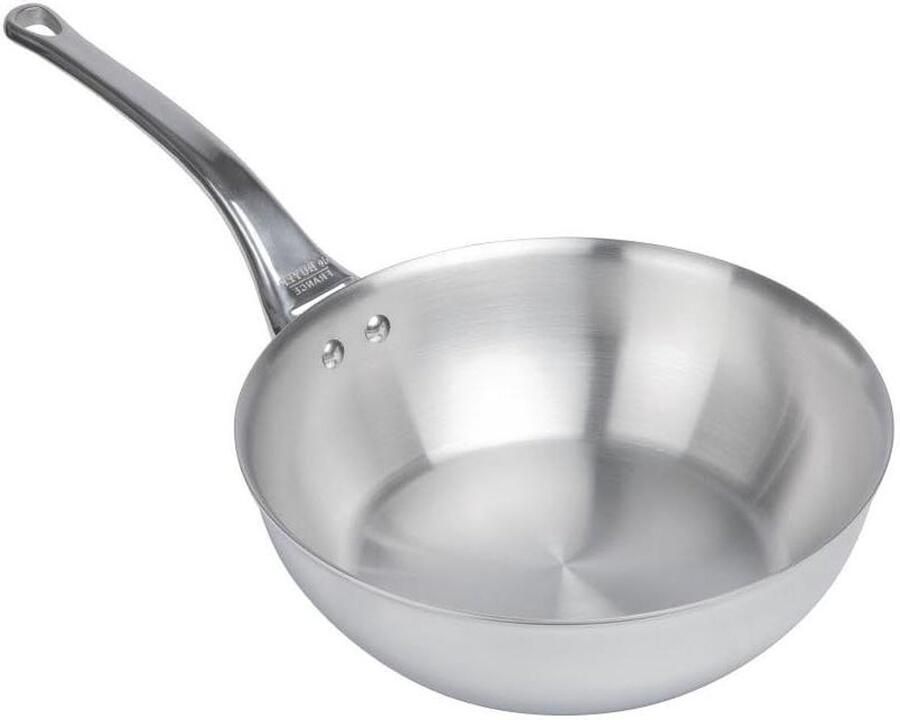 Sauté Pan Koekenpan Sauzen Reduceren Snelle Verwarming 24 cm Diameter Zilver