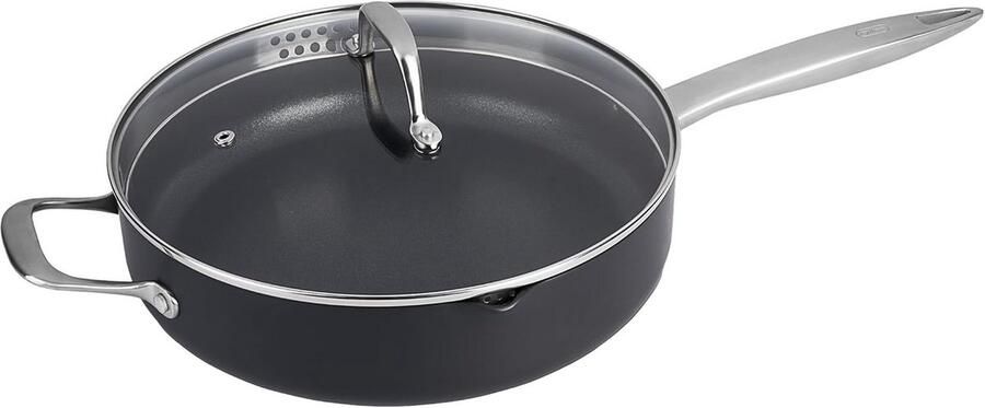 Sauteerpan 28cm met deksel aluminium antiaanbaklaag inductie ovenbestendig