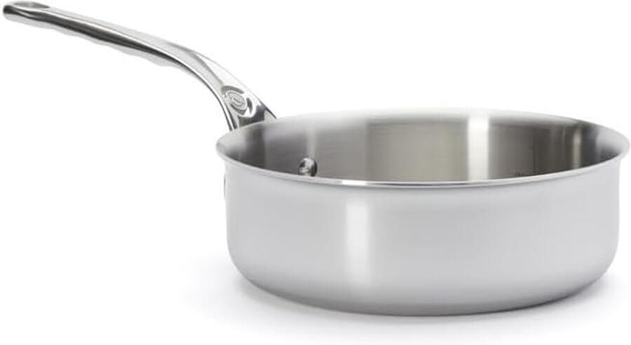 Sauteuse Koekenpan met steel Professioneel Koken Roestvrij staal 20 cm Zilver