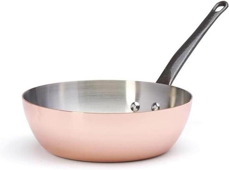 Sauteuse Pan Koekenpan Snel Bruinen Conische Vorm 24 cm Zilver