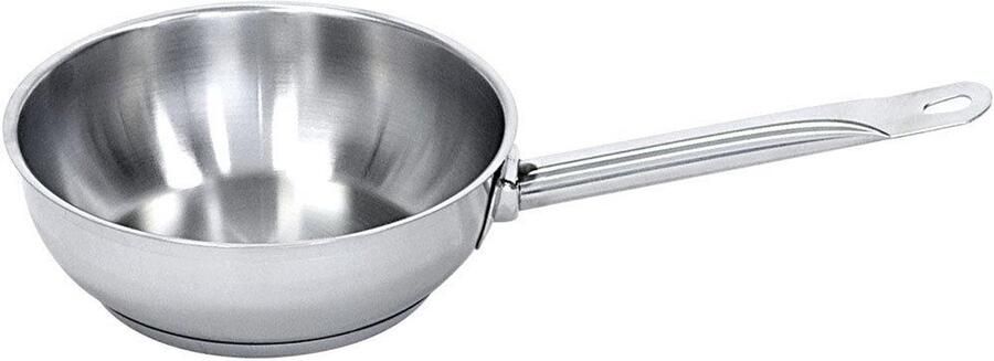 Sauteuse Pan Kookpan Koken en Bakken Roestvrij Staal Ø 24 cm Zilver