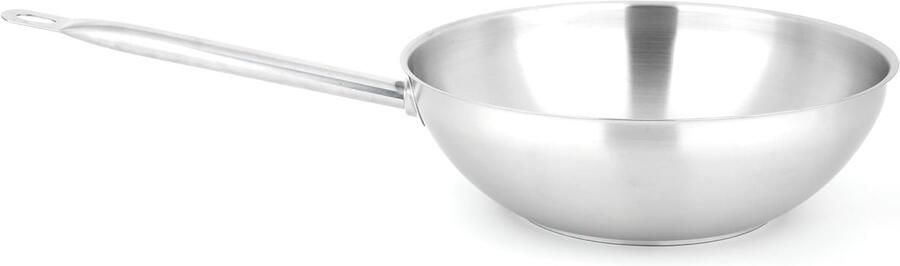 Sauteuse Pan Kookpan Steelpan Professioneel Koken Inductie Ovenbestendig Ø 20 cm Zilver